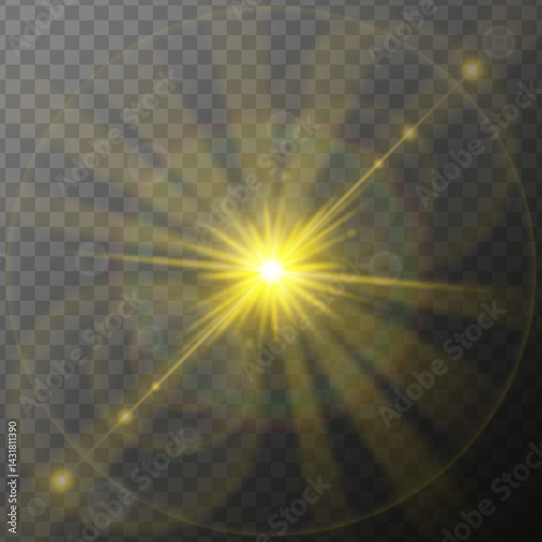 Sunlight, sun glare, bright light, bright sunlight with rainbow