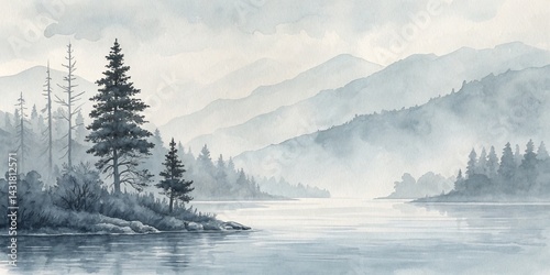 Misty Mountain Lake Waterco...