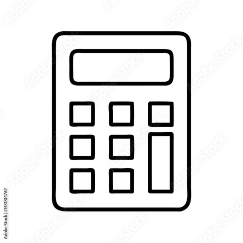 Calculator icon vector, math calculation tool for finance, accounting and business tasks