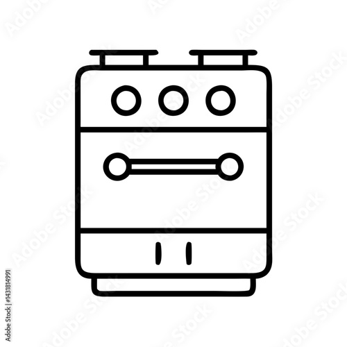 Find modern kitchen stove oven appliance vector illustration for cooking and baking needs today