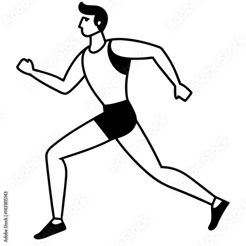 Dynamic-jogger-poses High-Quality Digital Running Graphic Design