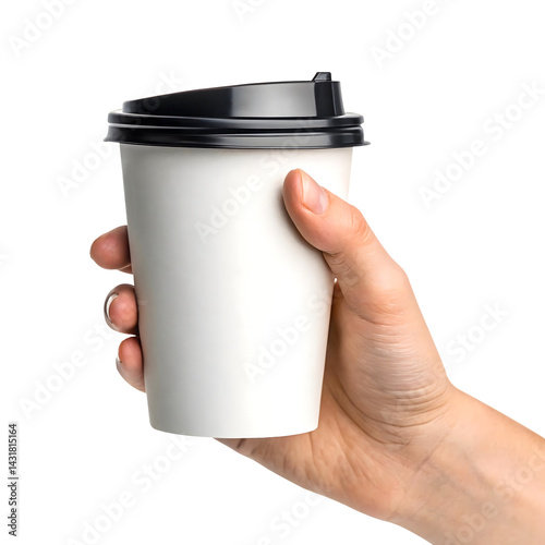 White Coffee Cup with Black Lid: A Classic Takeaway Design