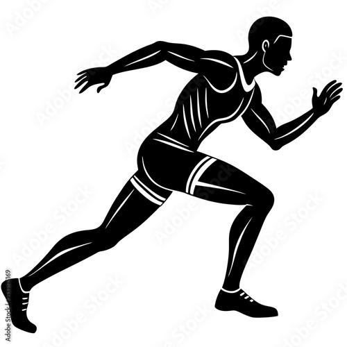 Dynamic-jogger-poses High-Quality Digital Running Graphic Design