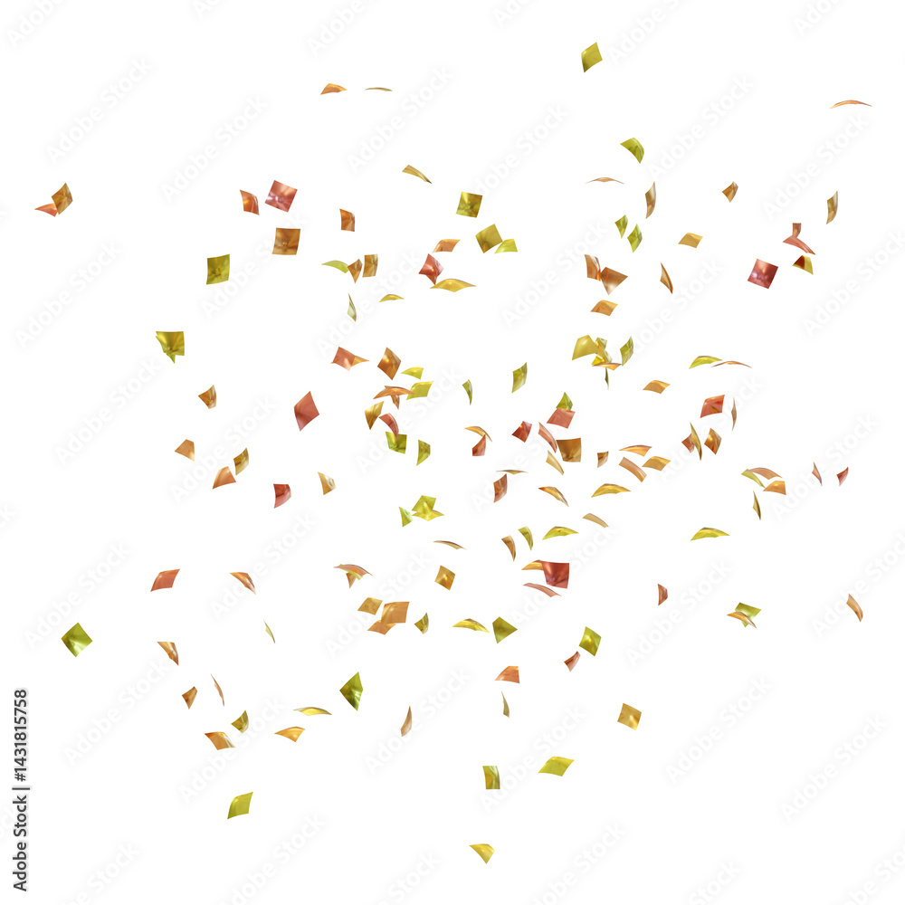 Orange and yellow celebration particles. 3d rendering. Orange and yellow celebration particles. 3d rendering.