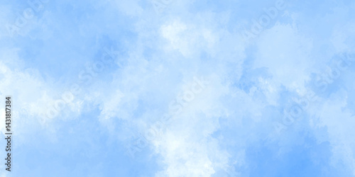 Abstract grunge sky blue soft painted watercolor paint splash. inspiring views of fluffy clouds blue sky background. cloudy blue sky various natural clouds and smoke. morning cloud in the sky.