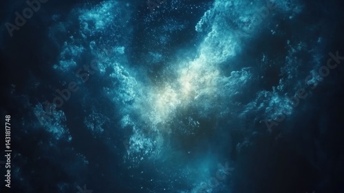 Wallpaper Mural Deep space nebulae in vibrant blue hues. Torontodigital.ca