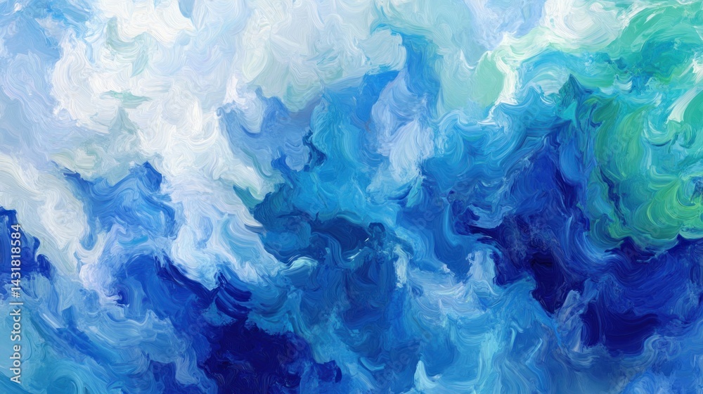 Abstract blend of cool blue and white hues.