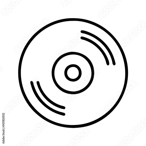 Download music vinyl disc vector icon illustration for audio and entertainment content design use