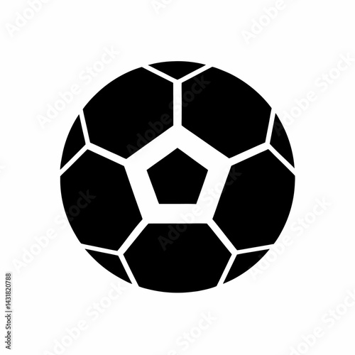 soccer ball silhouette isolated on white