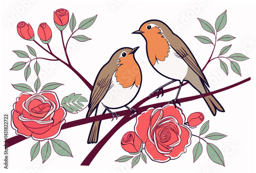seamless pattern with birds