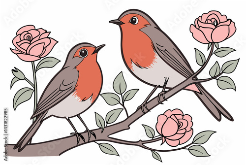 birds on a branch