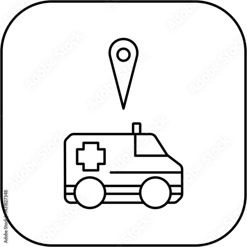 location of ambulance icon design
