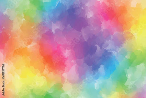 Abstract rainbow colors watercolor background