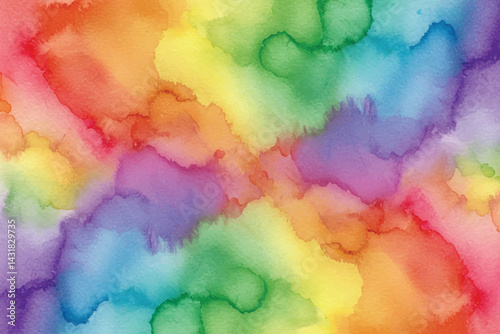 Abstract rainbow colors watercolor background