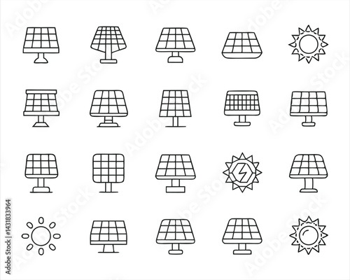 Solar Panel icon set