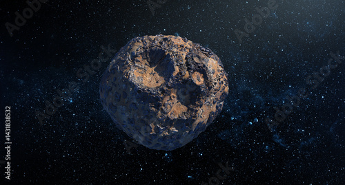 Fototapeta Naklejka Na Ścianę i Meble -  Falling meteorite, asteroid, comet in the starry sky. Elements of this image furnished by NASA.