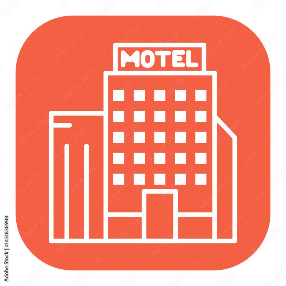 Naklejka premium Motel Icon
