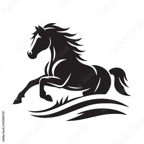 A horse silhouette vector illustration