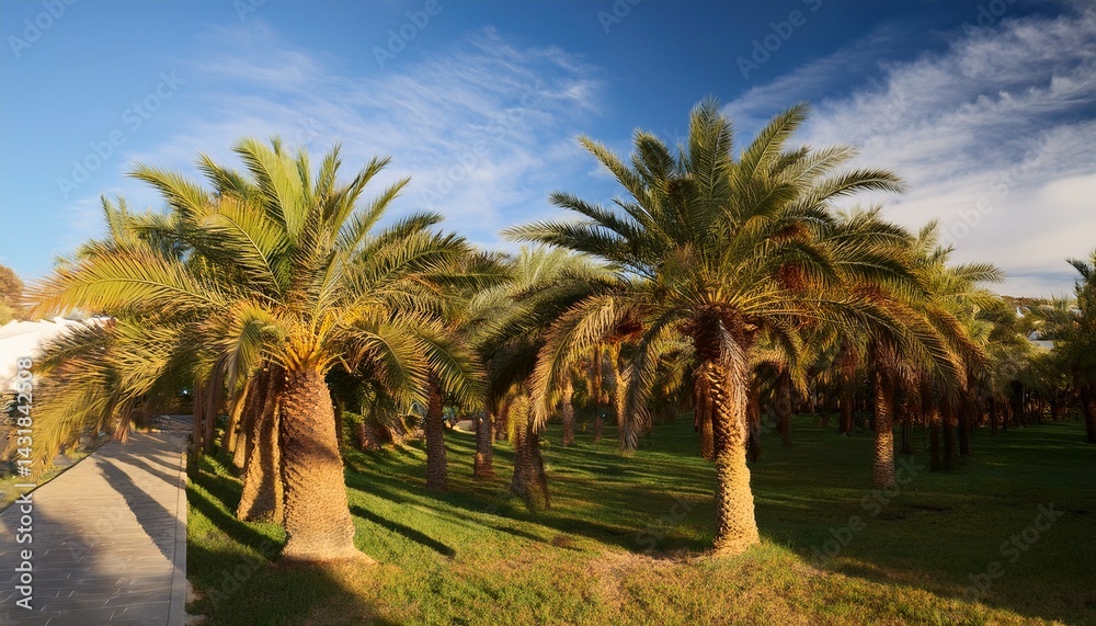 Fototapeta premium phoenix dactylifera palm trees