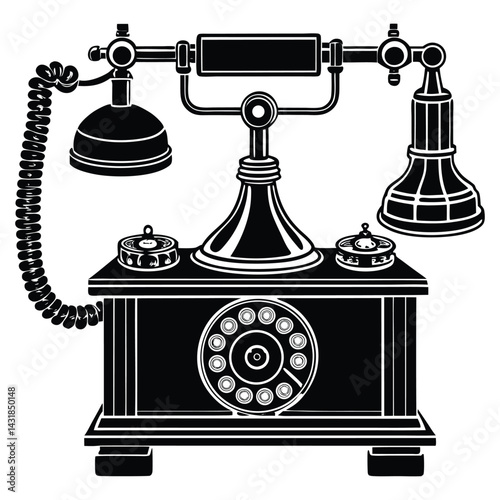Vintage 20th Century Rotary Dial Telephone