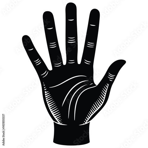 Hand Counting with Fingers Gesture Illustration