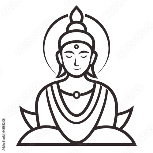 vector illustration of buddha