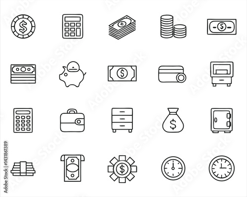 Tax icon set