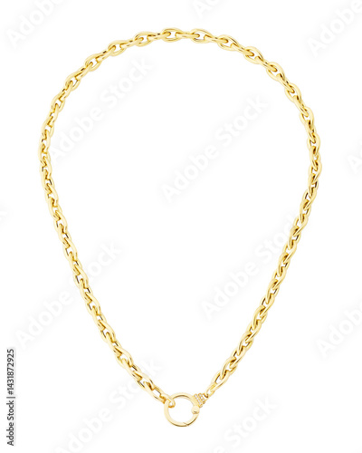 Image of a necklace for fashion on transparent background