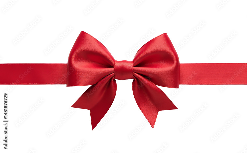 Red Bow With Ribbon isolated on transparent background, Gift Ribbon PNG Red Bow With Ribbon isolated on transparent background, Gift Ribbon PNG