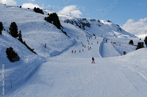 Paysages de montagne enneigée de flaine, proche du mont blanc