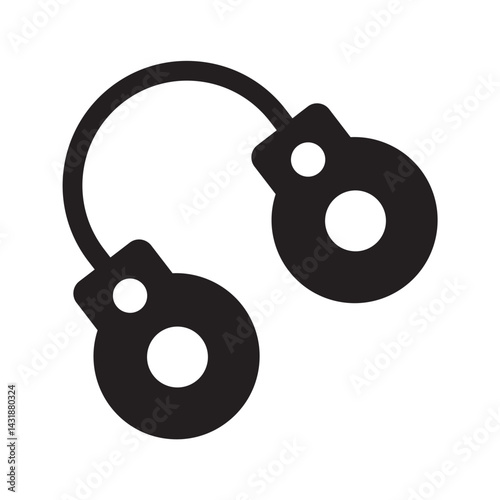 handcuffs icon vector eps trendy design template logo signage illustration clip art