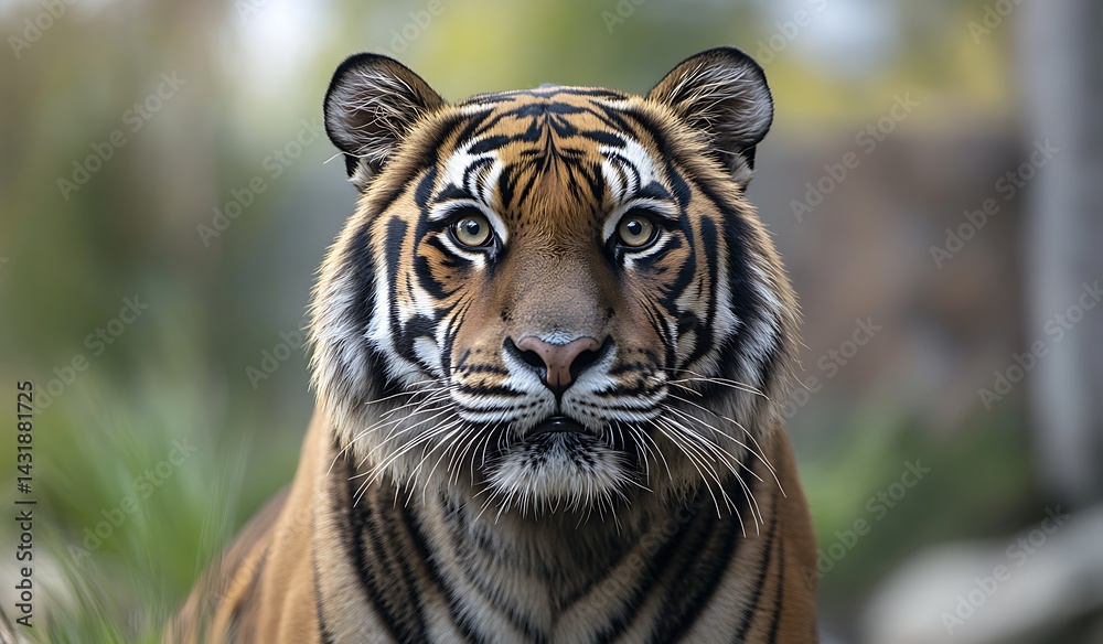 Fototapeta premium face of orange tiger