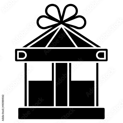 Wooden house illustration with a bird, a real estate design concept symbol