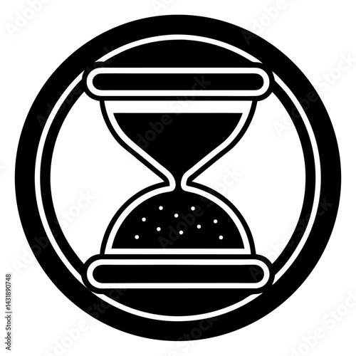 Hourglass vector illustration: a retro symbol of passing time and countdown