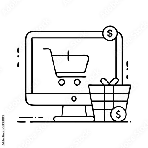 e commerce icon, e commerce vector illustration-simple illustration of e commerce , perfect for e commerce logos and icons