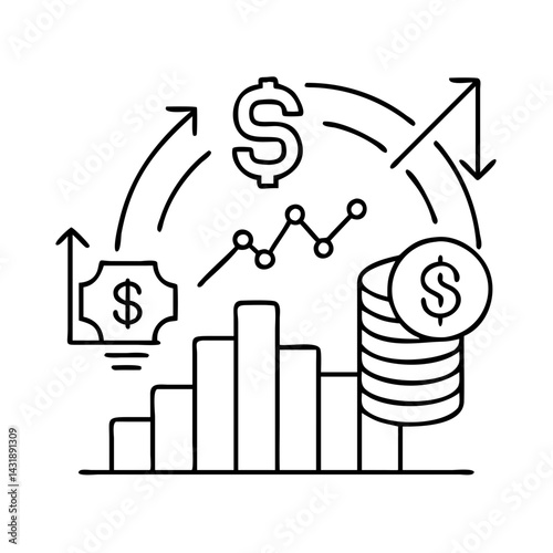 economizing icon, economizing vector illustration-simple illustration of economizing , perfect for economizing logos and icons