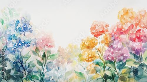 Wallpaper Mural Elegant wedding invitation card background . Minimal hand painted watercolor Hydrangea flowers texture template background. Design for wedding, vip cover, poster, rsvp moderncard.Valentine's Day Torontodigital.ca