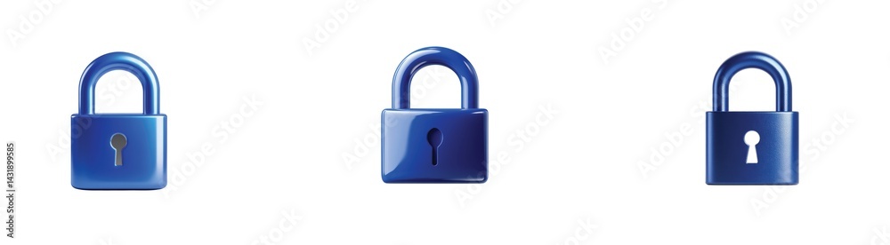 padlocks displaying different styles 3d padlocks displaying different styles 3d