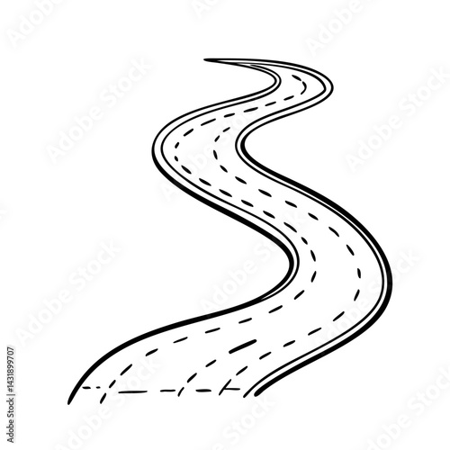 curving tarred road icon, curving tarred road vector illustration-simple illustration of curving tarred road , perfect for curving tarred road logos and icons