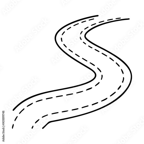 curving tarred road icon, curving tarred road vector illustration-simple illustration of curving tarred road , perfect for curving tarred road logos and icons