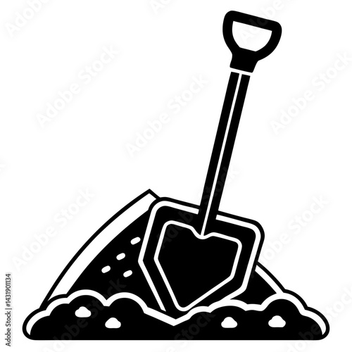 A vibrant red plastic toy shovel, isolated on white, is a perfect symbol for garden work and playful sand digging