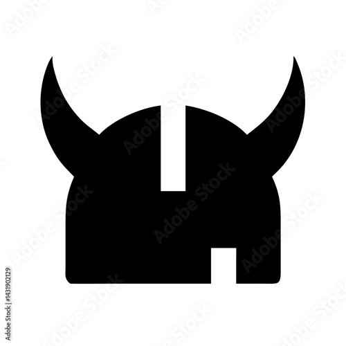 Viking Helmet Icon Vector Illustration