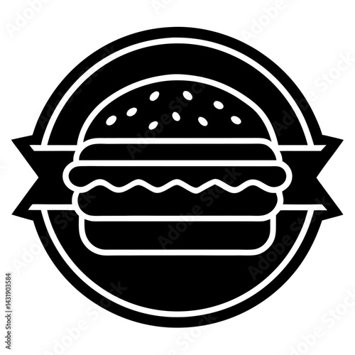 A vibrant vector illustration of a cartoon cheeseburger with all the fixings makes for an appetizing fast food icon or sign