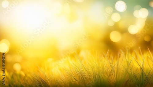 yellow summer abstract background blur with bokeh