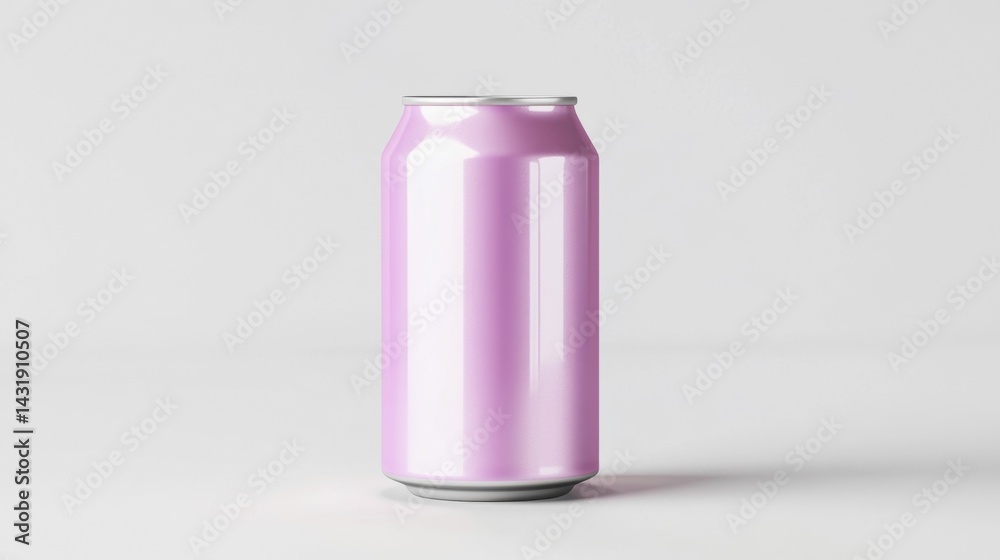 Pink Can Mockup Isolated on White Background. Generative AI Pink Can Mockup Isolated on White Background. Generative AI
