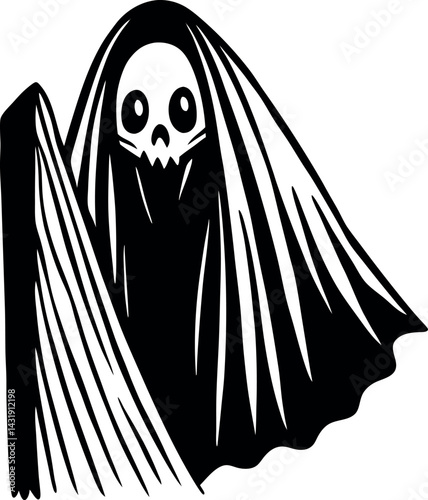 Ghost Peeking From Behind Wall