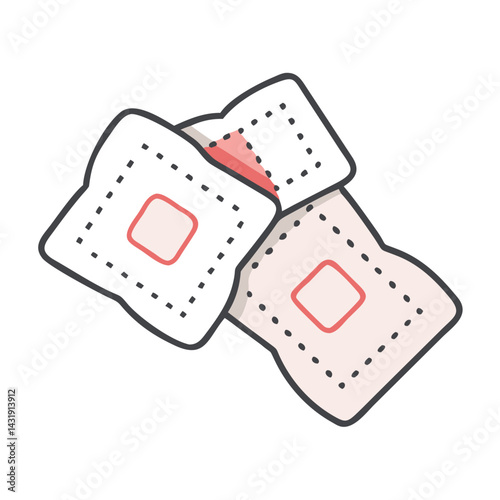 Quilted potholders with cute square design on black background