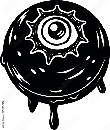 Creepy Eyeball Candy Vector