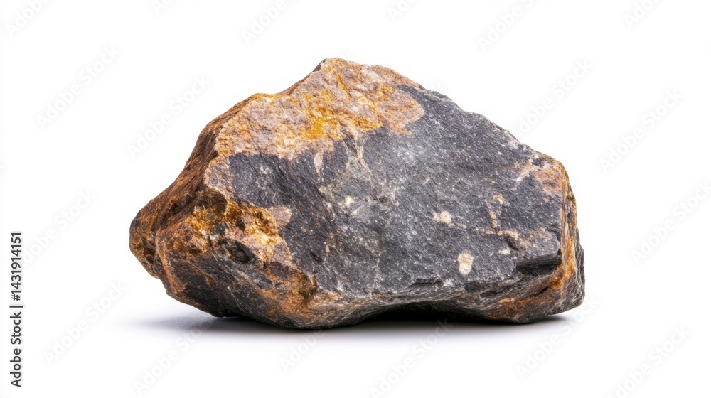 Granite stone isolated on white background. Generative AI Granite stone isolated on white background. Generative AI