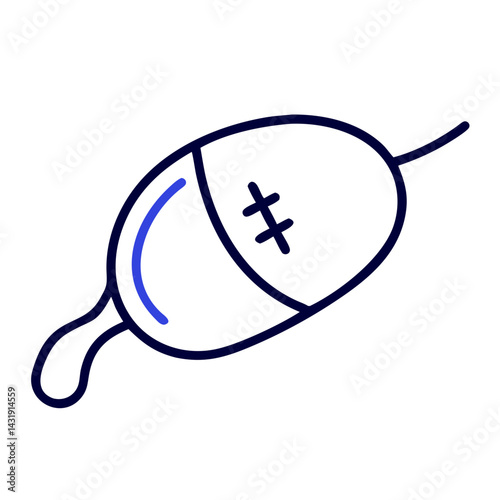 Outline drawing of damaged eye or medical related organ